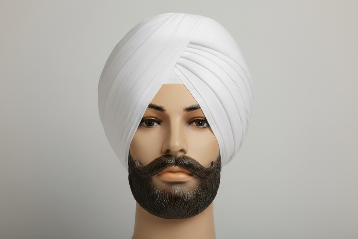 Full Voile Turban for Men – Pure White 7m