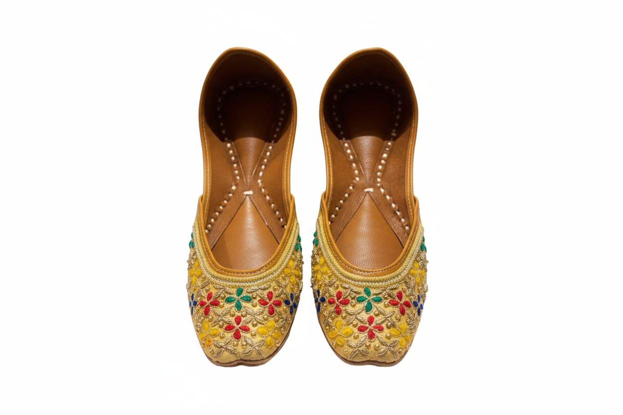 Beautiful ladies Punjabi jutti in Multicolour