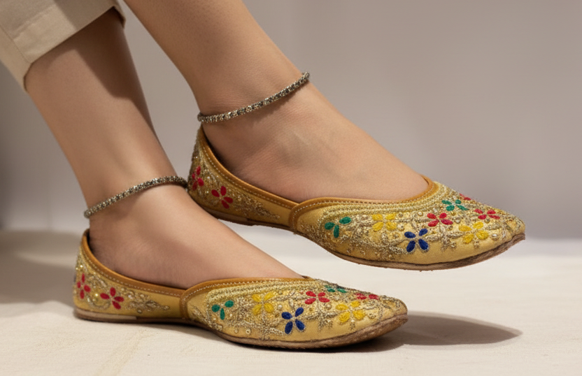 Beautiful ladies Punjabi jutti in Multicolour
