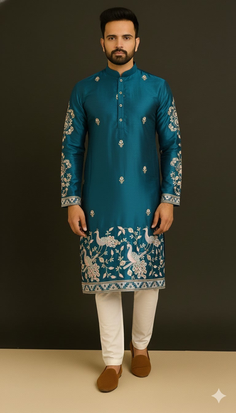 Partywear mens kurta -pajama set