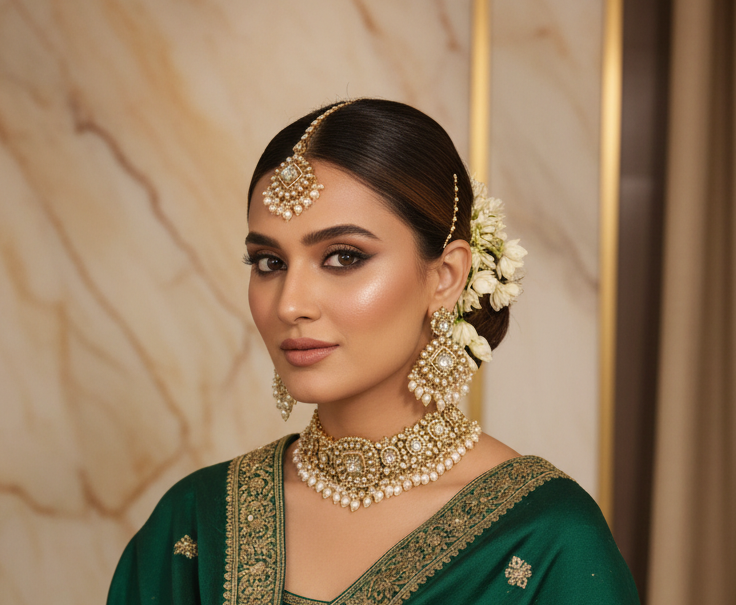 Necklace Set Earrings with Tikka