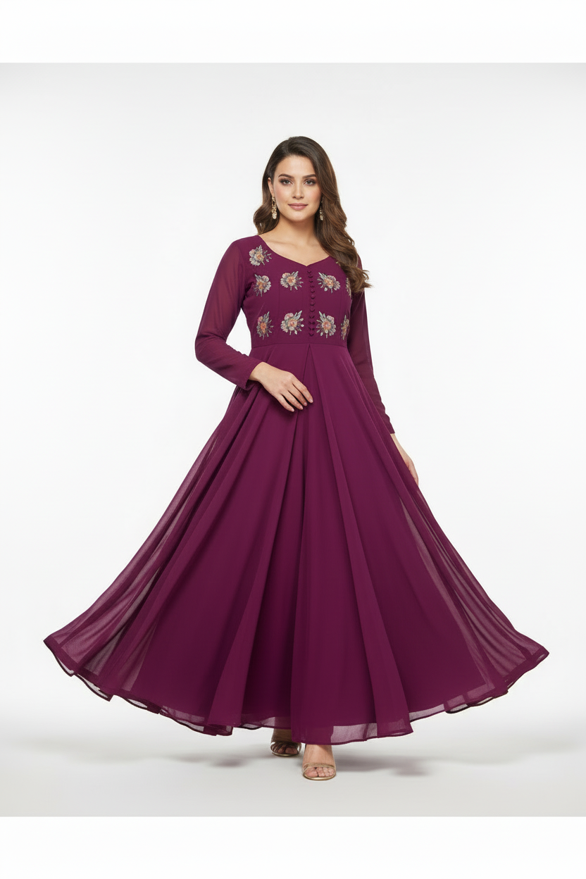 Beautiful Anarkli suit with plazo and dupata