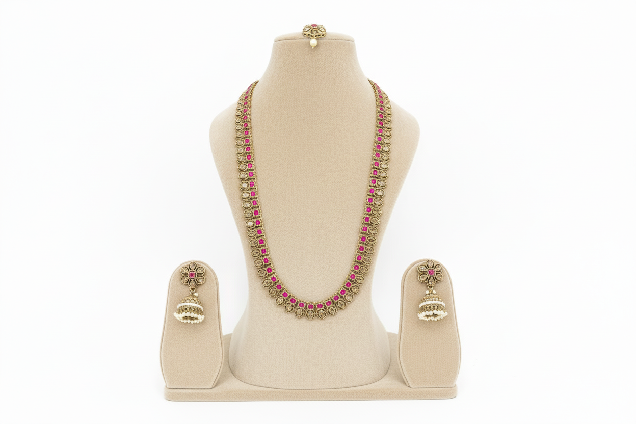 Ranihaar Set with earings and tikka