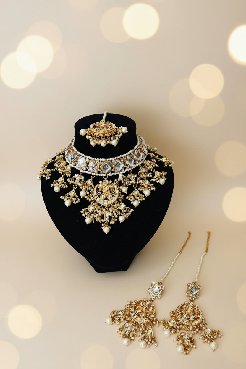 Beautiful panchi Kunden necklace set