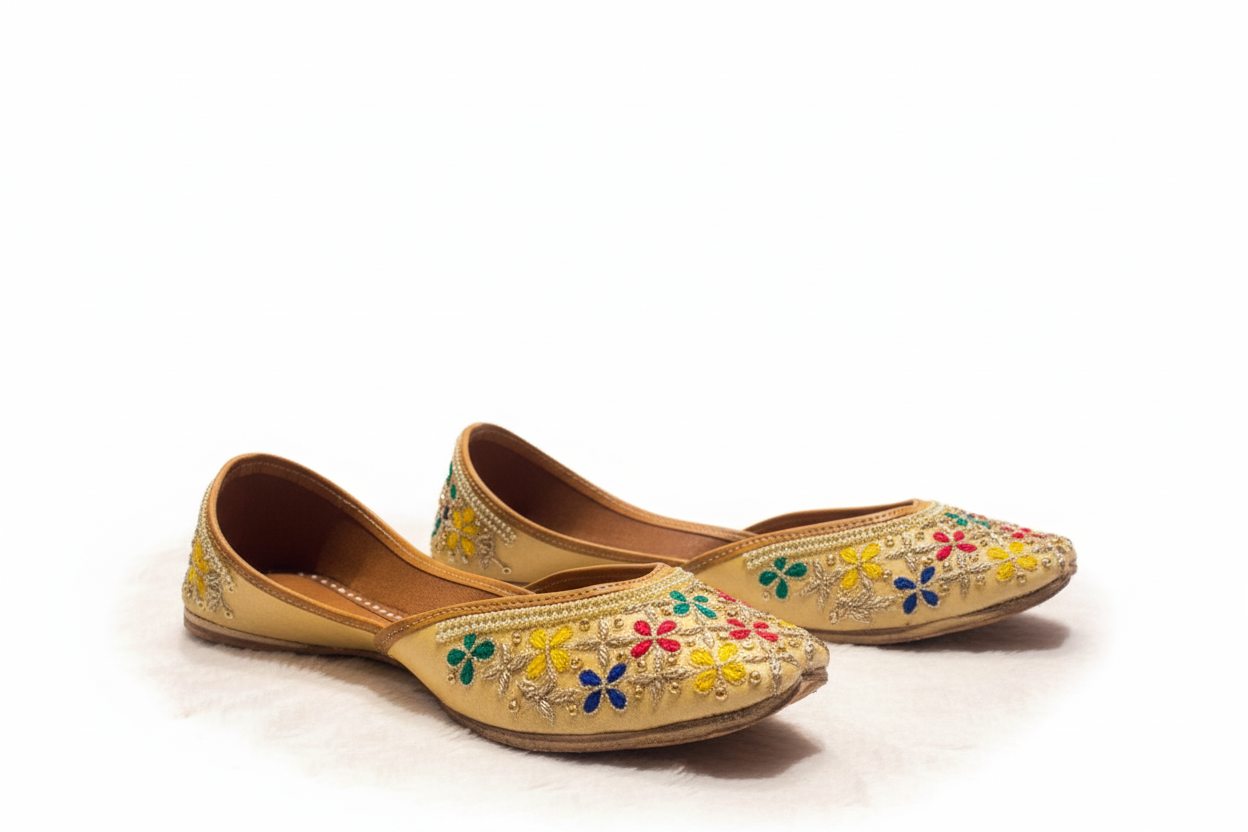 Beautiful ladies Punjabi jutti in Multicolour