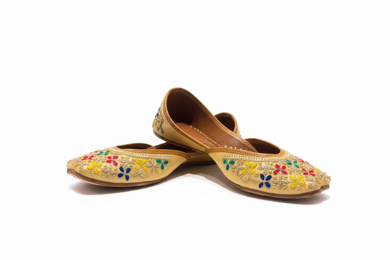 Beautiful ladies Punjabi jutti in Multicolour