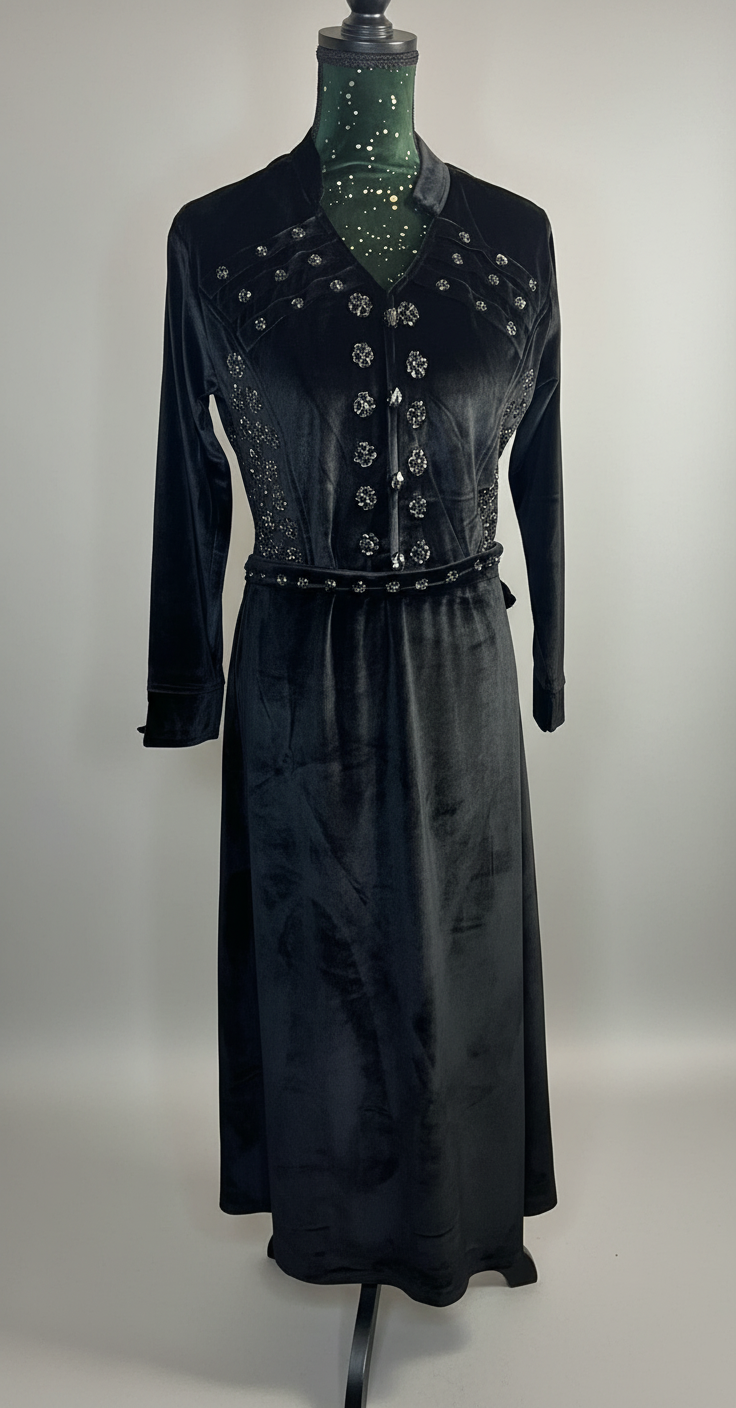 Velvet long dress