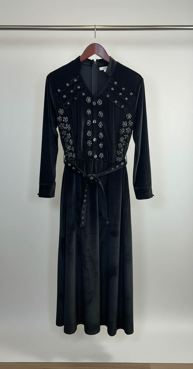 Velvet long dress