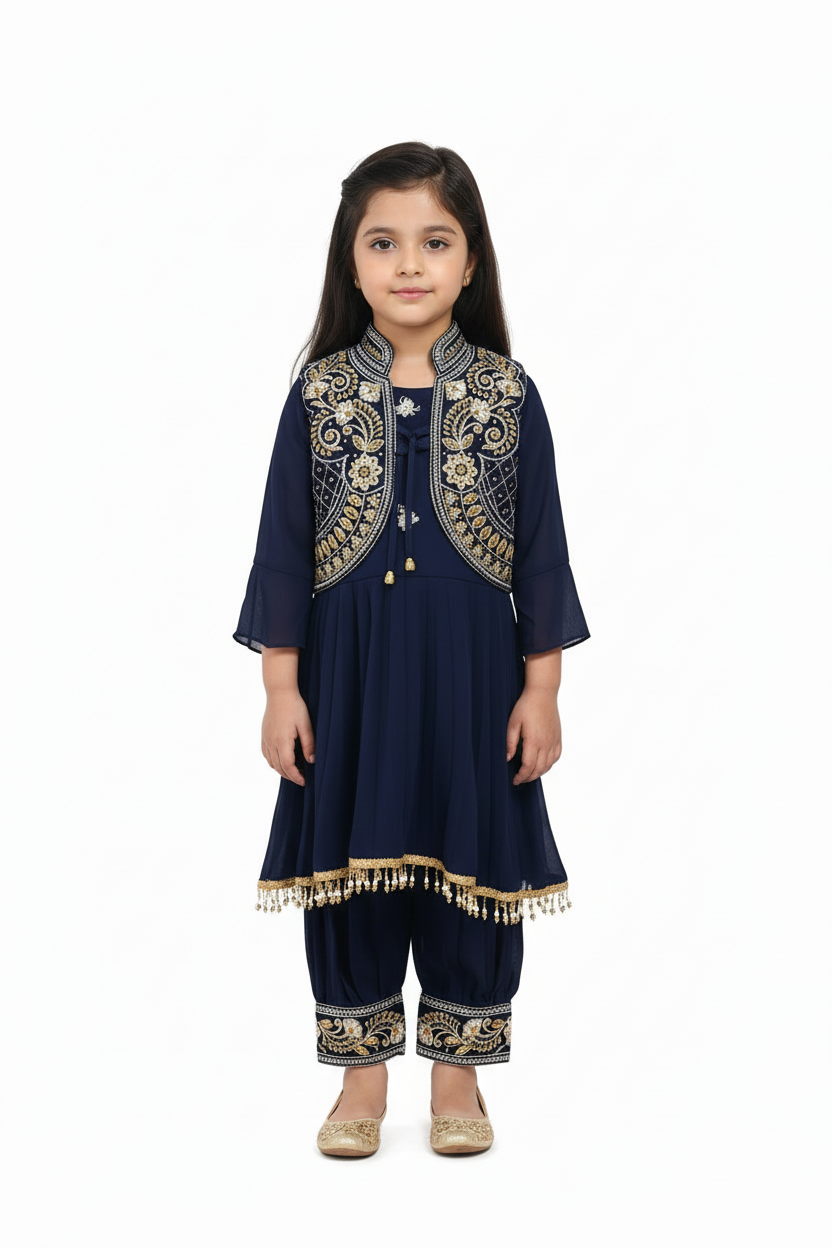 Beautiful kids wear suit