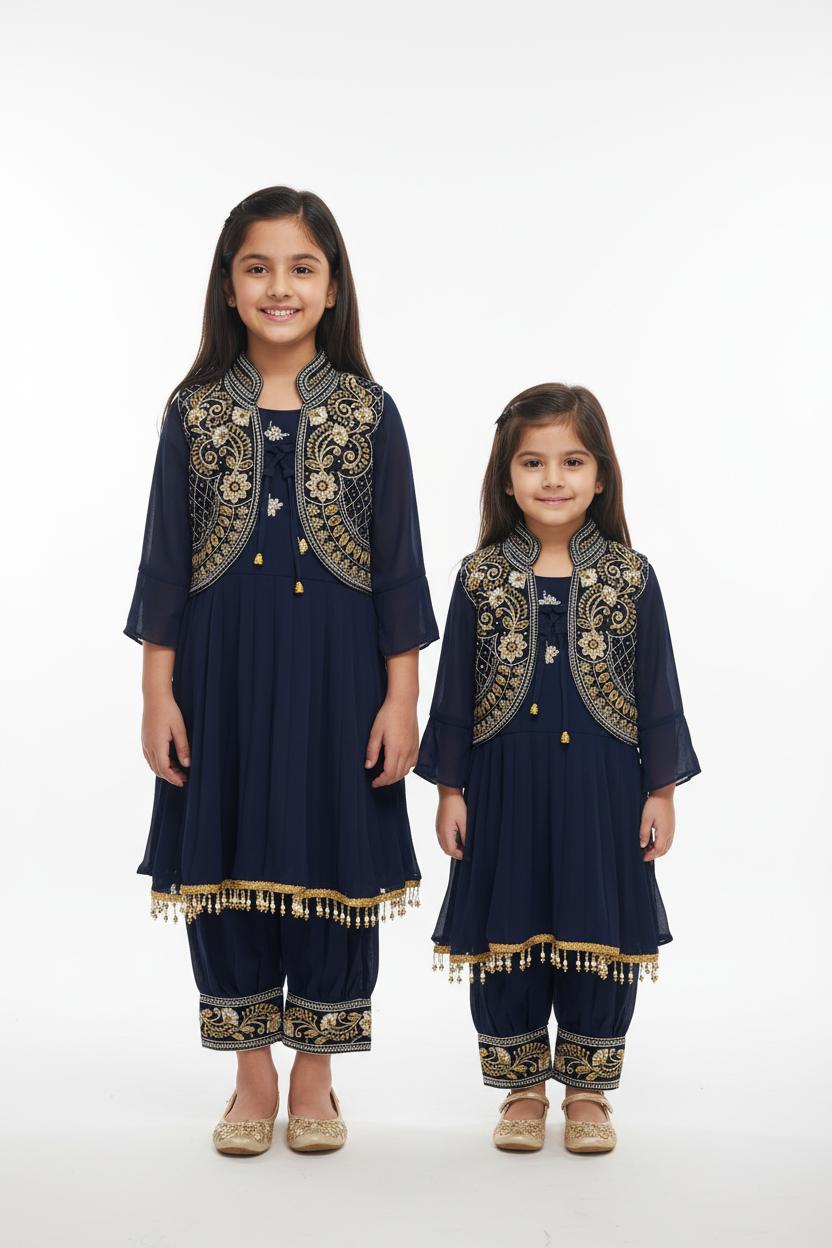 Beautiful kids wear suit