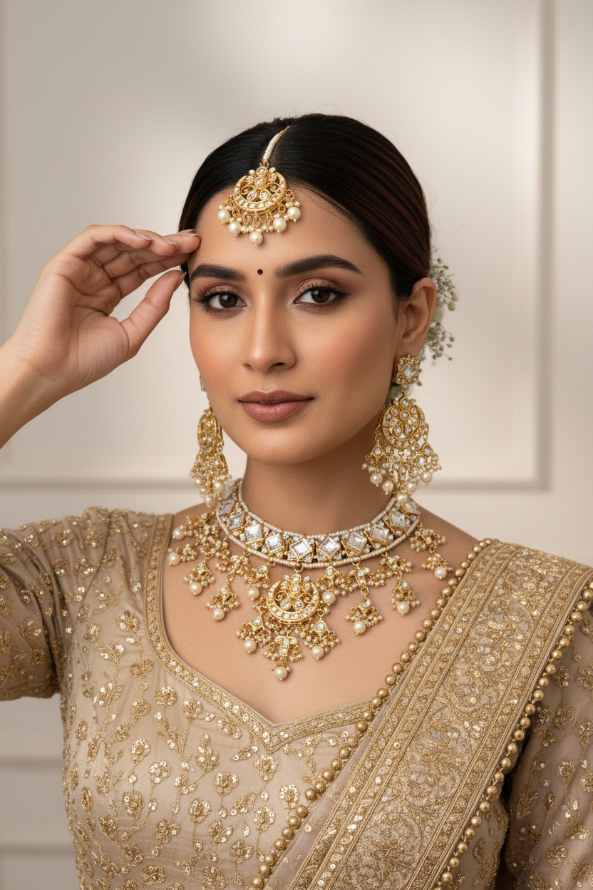 Beautiful panchi Kunden necklace set