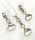 Beautiful uncut Kunden pendent set