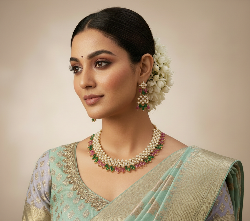 Beautiful 1gram necklace set
