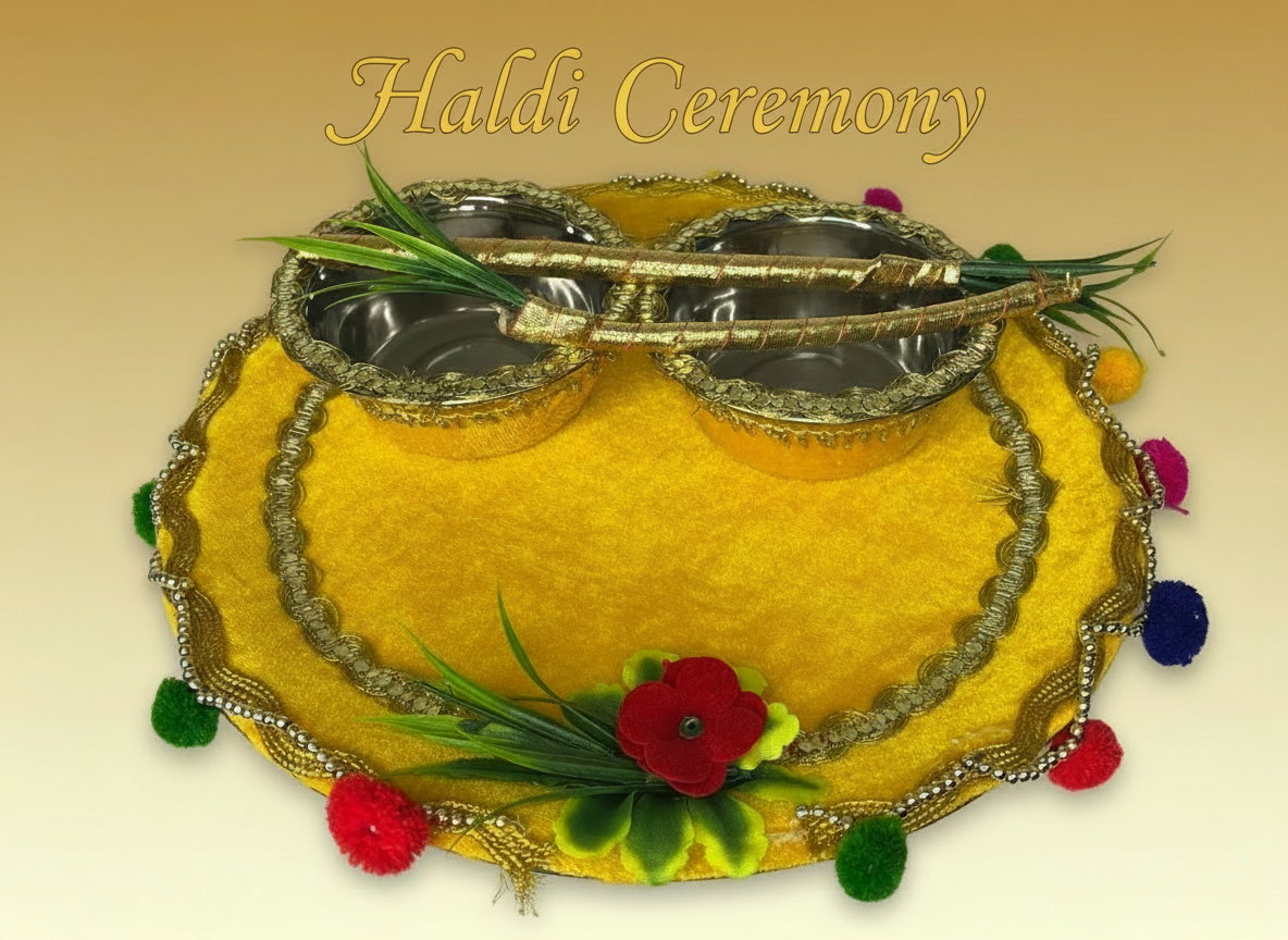 Haldi -mehndi thalli set