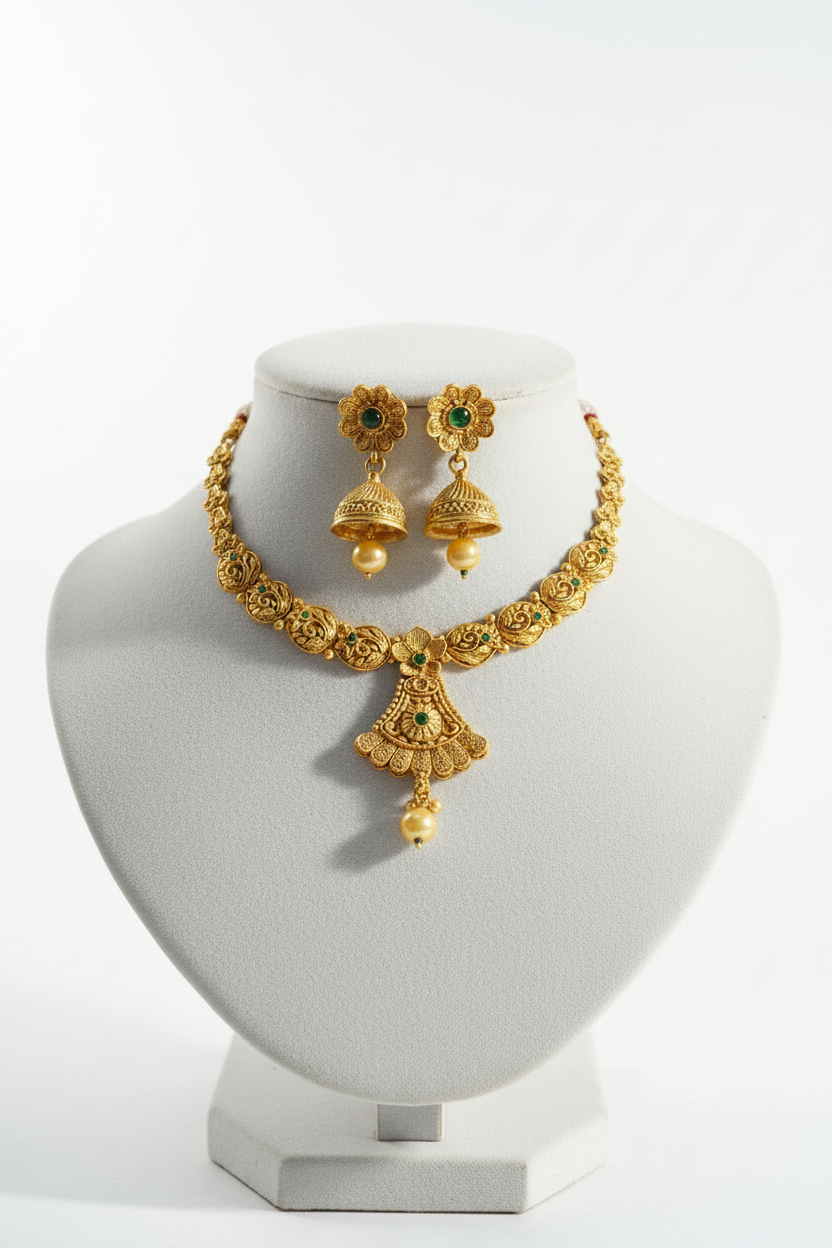 Gold Plated Necklace Set