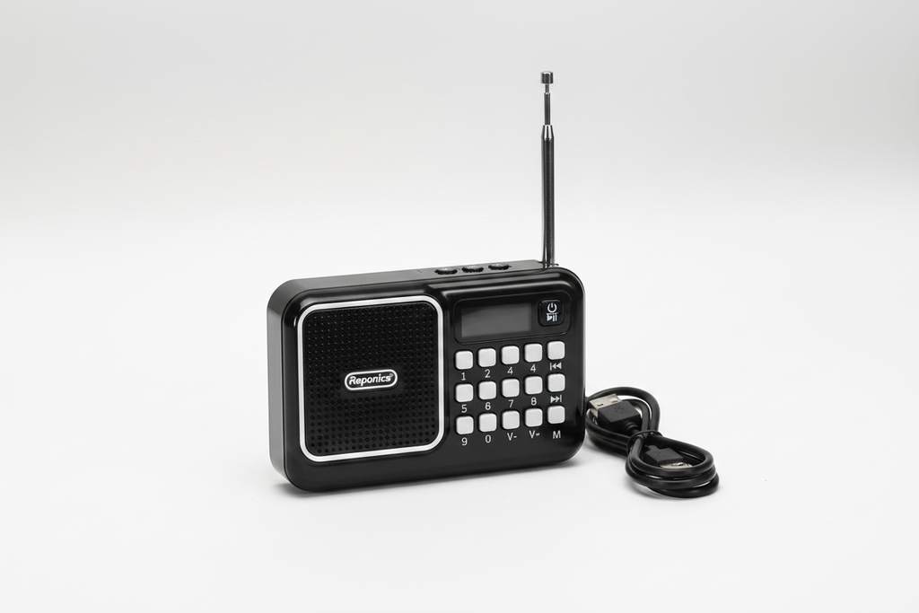 Gurbani Radio — Portable Digital Audio Player with All Gurbani | Rechargeable | Black