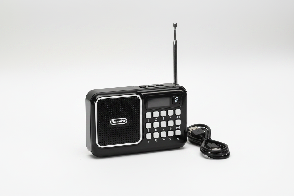 Gurbani Radio — Portable Digital Audio Player with All Gurbani | Rechargeable | Black