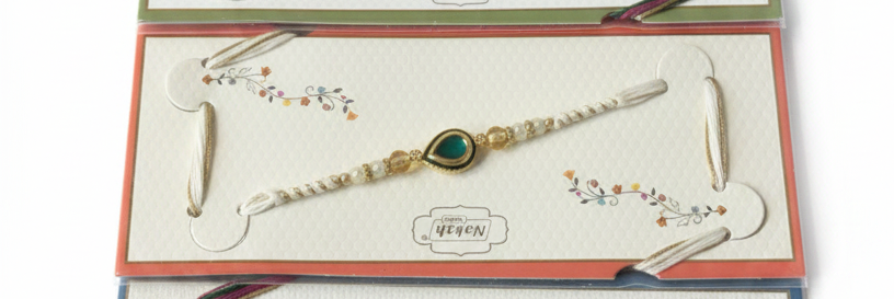 Kundan Rakhi – Stylish & Elegant Brother Gift
